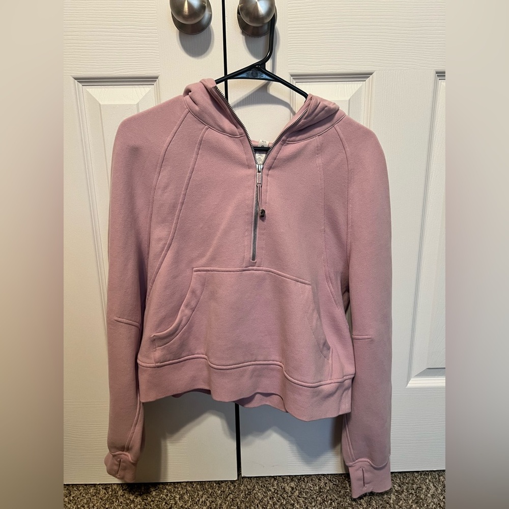 Lululemon Athletica Pink Cropped Relaxed Hoodie